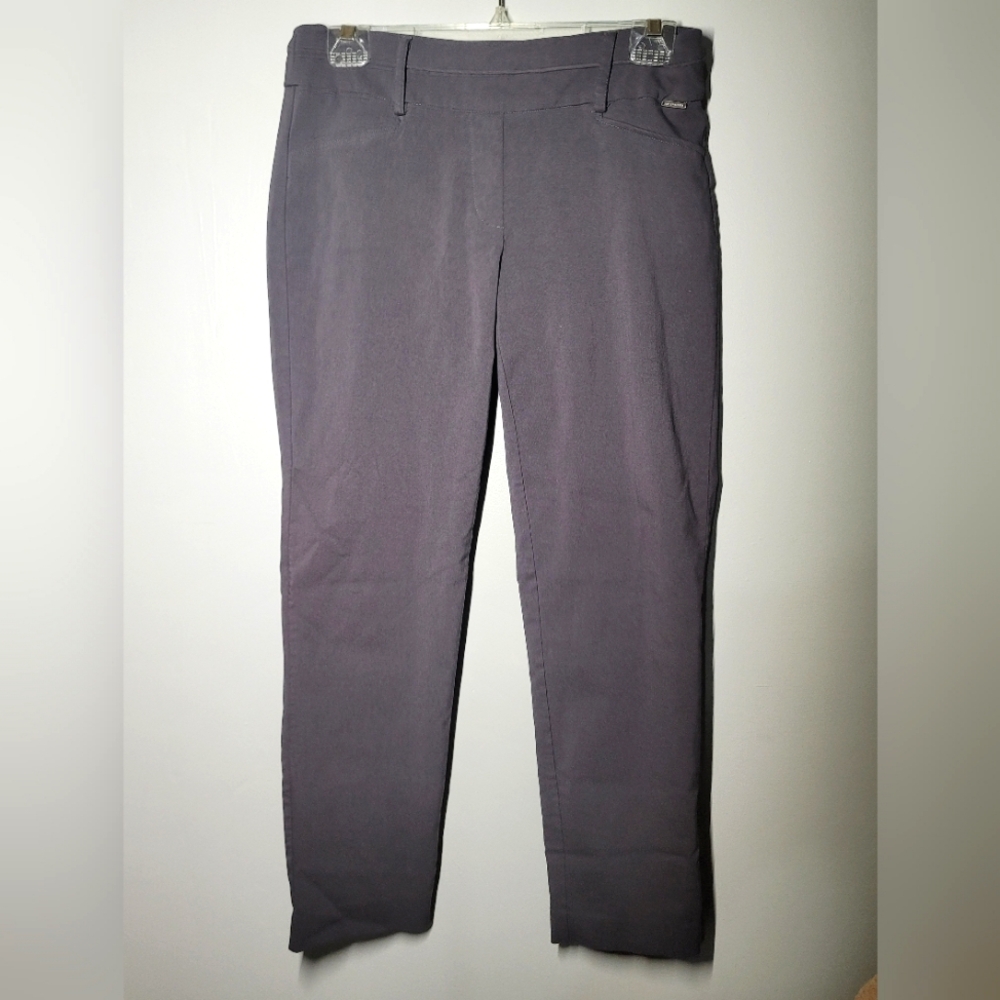 Zac & Rachel Pull On Pants Gray Ankle Womens Size 6 Stretch No Pockets